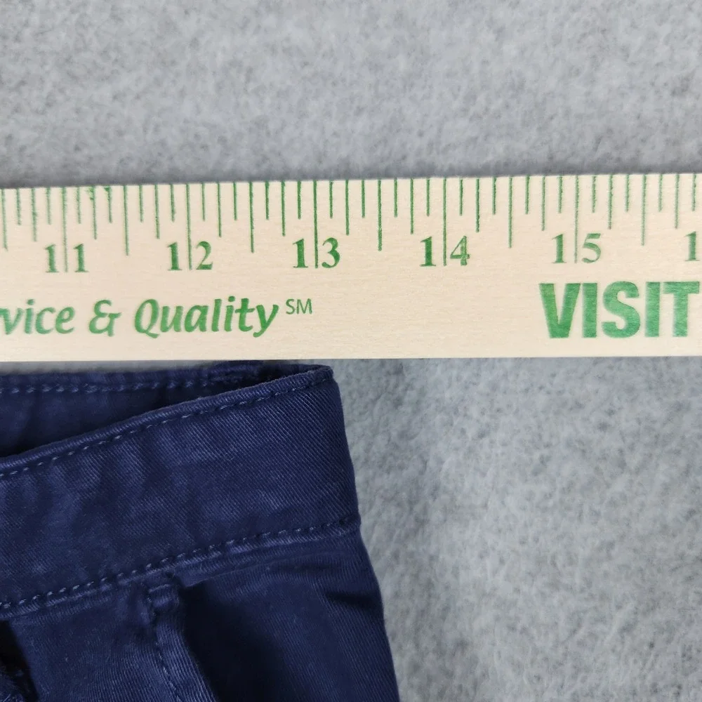 The Childrens Place Chino Pants Kids 16 Navy Blue Cotton Stretch Straight Leg